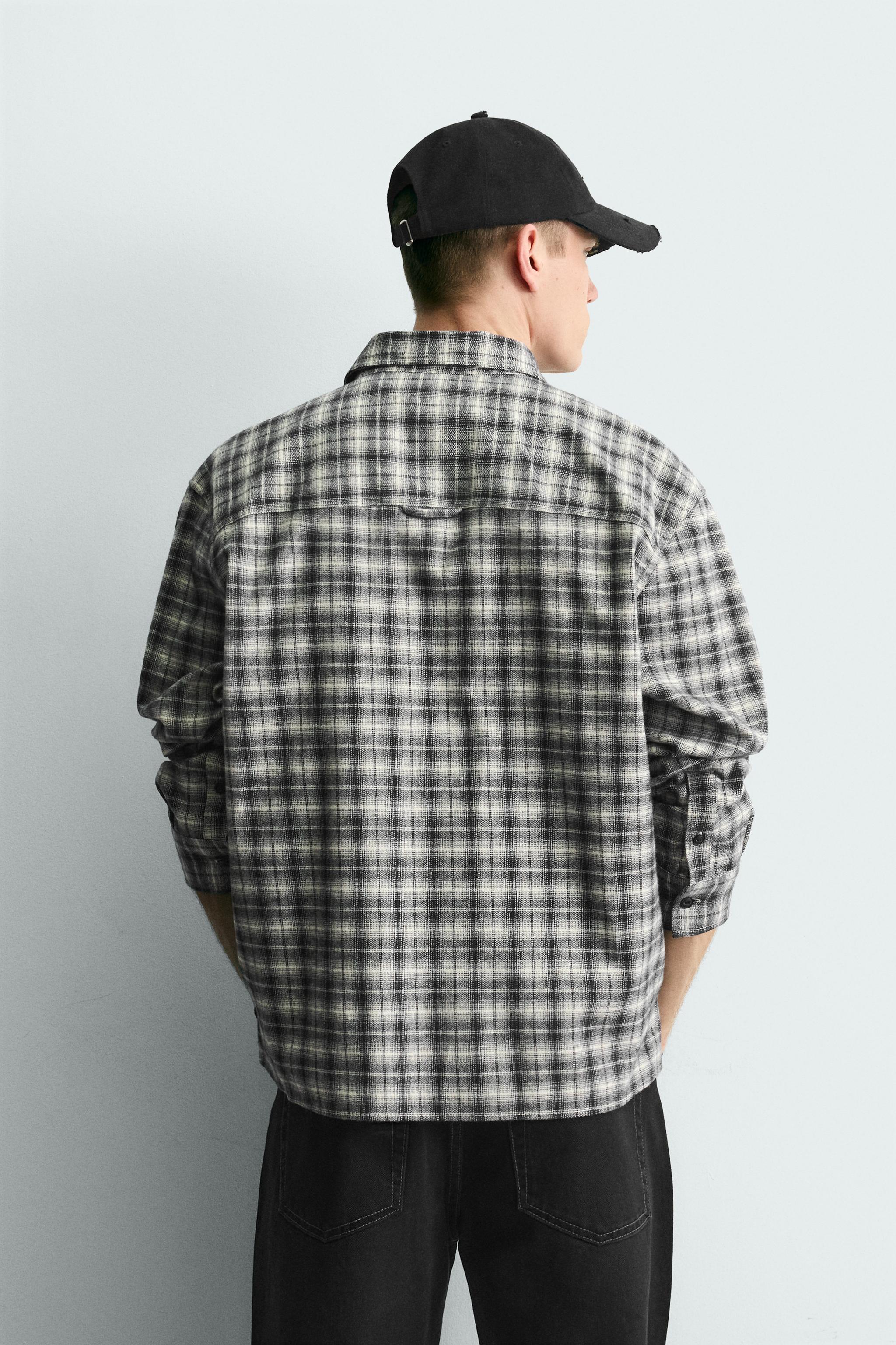 CHEMISE À CARREAUX EN FLANELLE BRODÉE